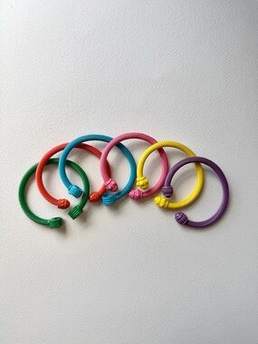Set of Six Rainbow Metal Bracelets!